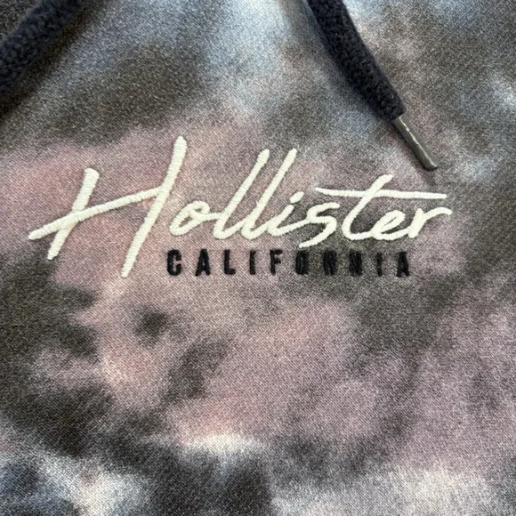 Hollister Hoodie Mens Med.  Black Galaxy Tie Dye Must Have Collection Skate Y2K - Picture 2 of 10